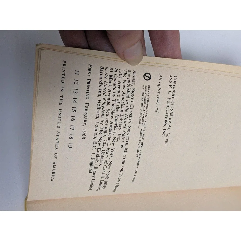 Mad's Al Jaffee Spews Out Snappy Answers‎ to Stupid Questions 1968 1st Printing